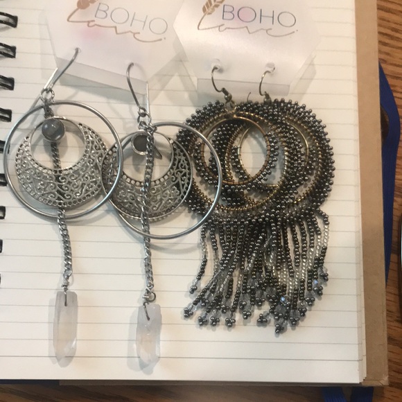 With tag Boho pierced earrings - Picture 6 of 6